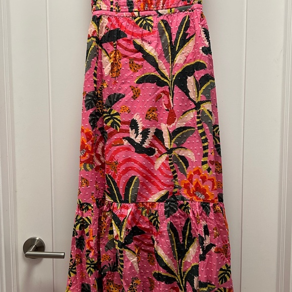 Farm Rio Pink Leopard Forest Midi Dress XL - Picture 6 of 8